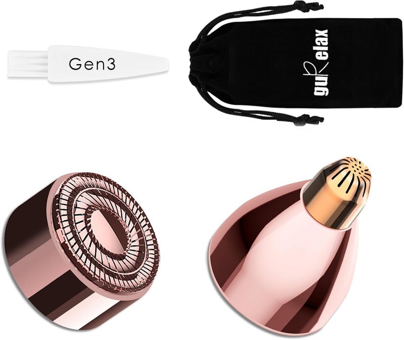 gurelax Replacement Heads for Facial Hair Remover, Gen 3 Replacement Blades Intended for Flawless Finishing Touch, New Version Upgraded Replacement Blades Refill (1+1) - Image 1